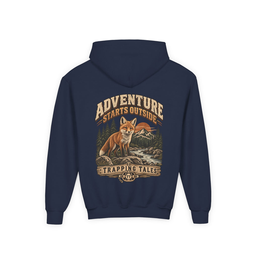 Trapping Tales “Adventure Starts Outside” Youth Hoodie