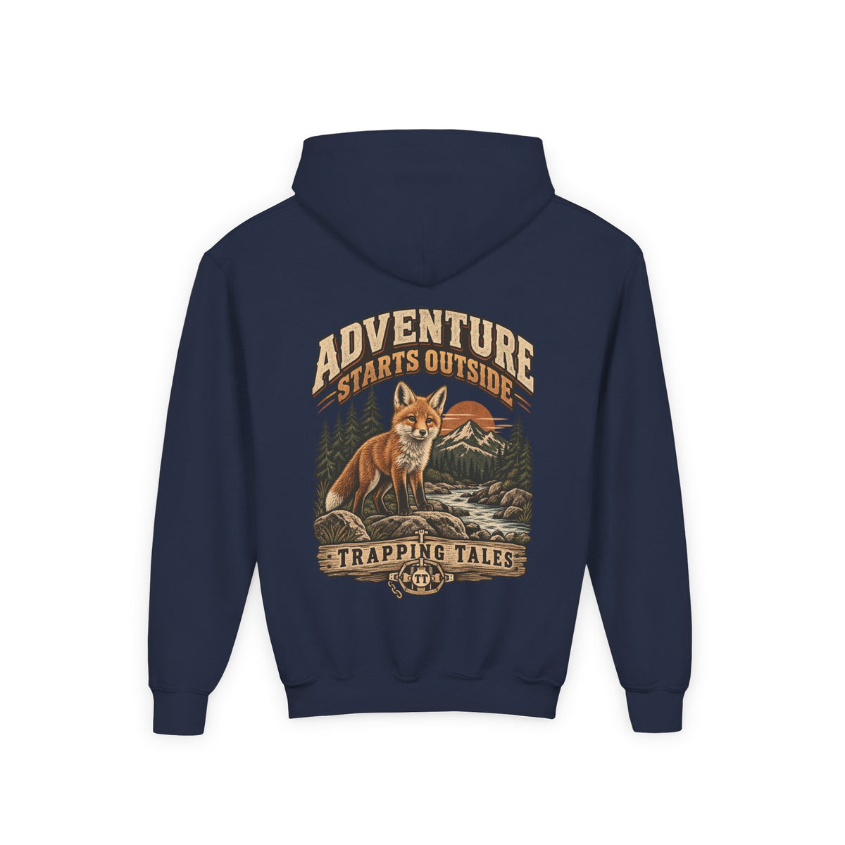 Trapping Tales “Adventure Starts Outside” Youth Hoodie