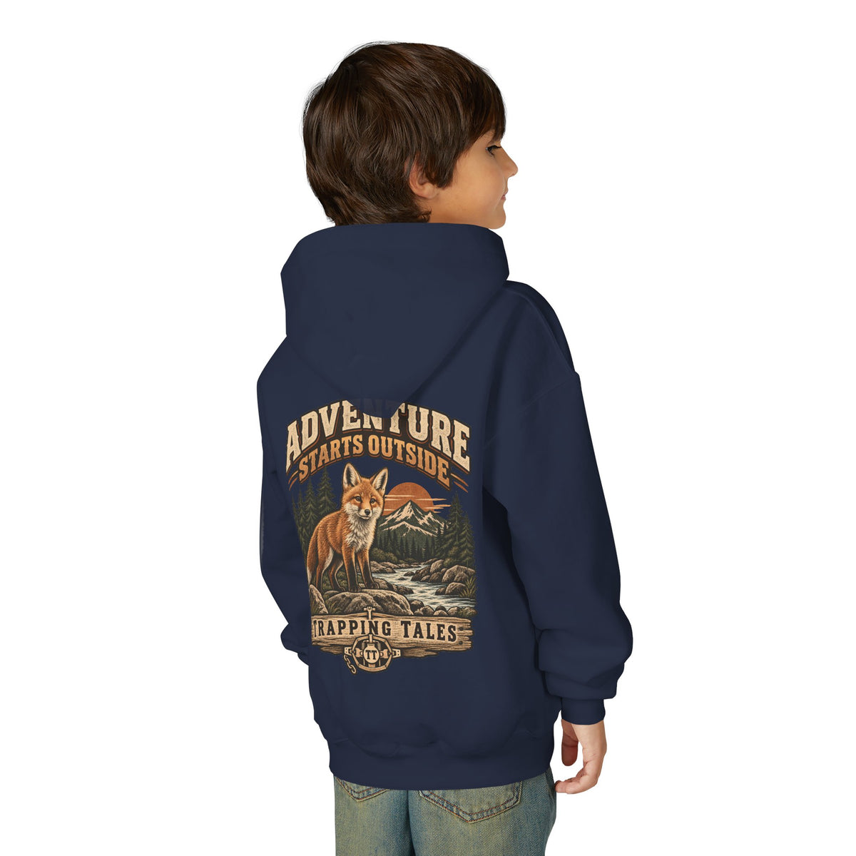 Trapping Tales “Adventure Starts Outside” Youth Hoodie