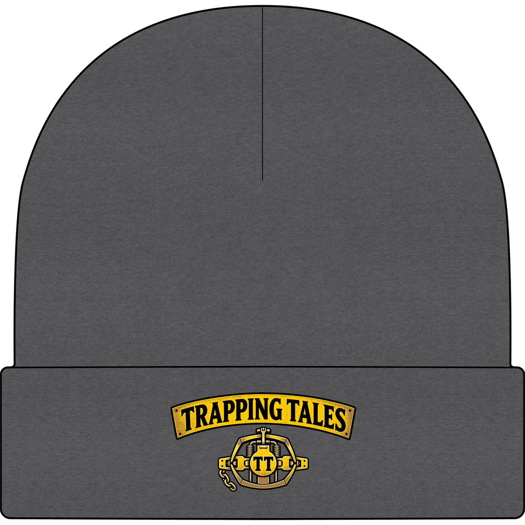 Trapping Tales Embroidered Cuff Beanie