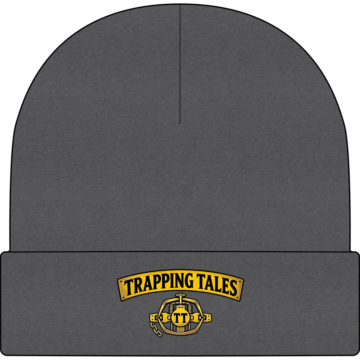Trapping Tales Embroidered Cuff Beanie