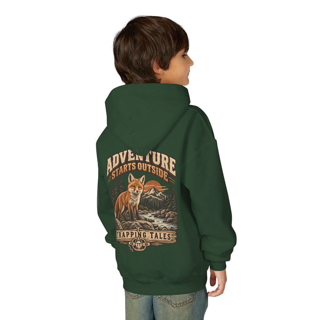 Trapping Tales “Adventure Starts Outside” Youth Hoodie