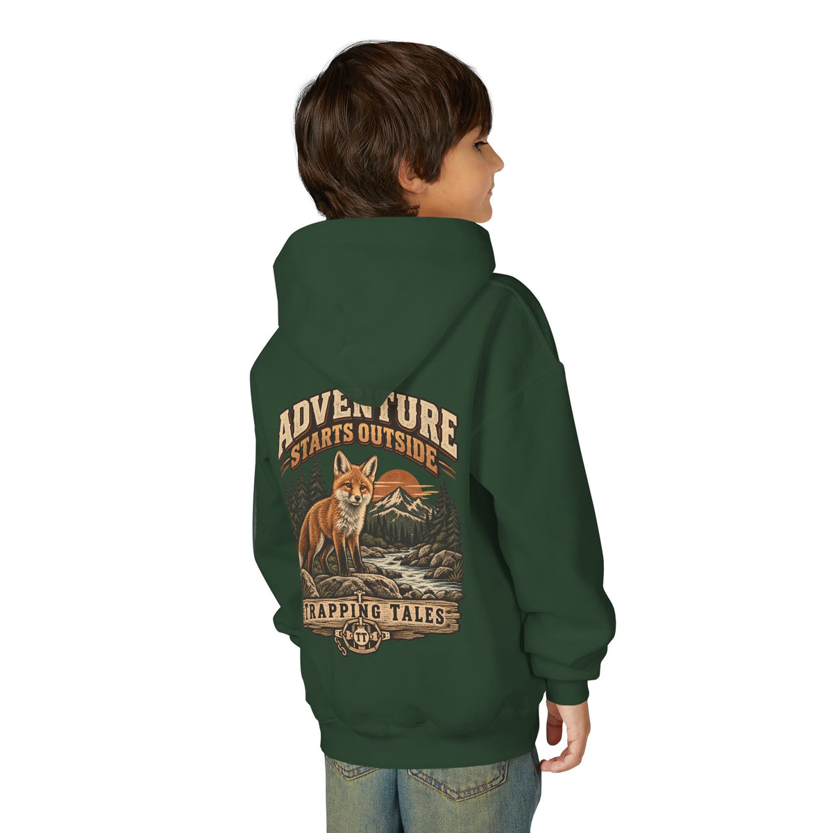 Trapping Tales “Adventure Starts Outside” Youth Hoodie