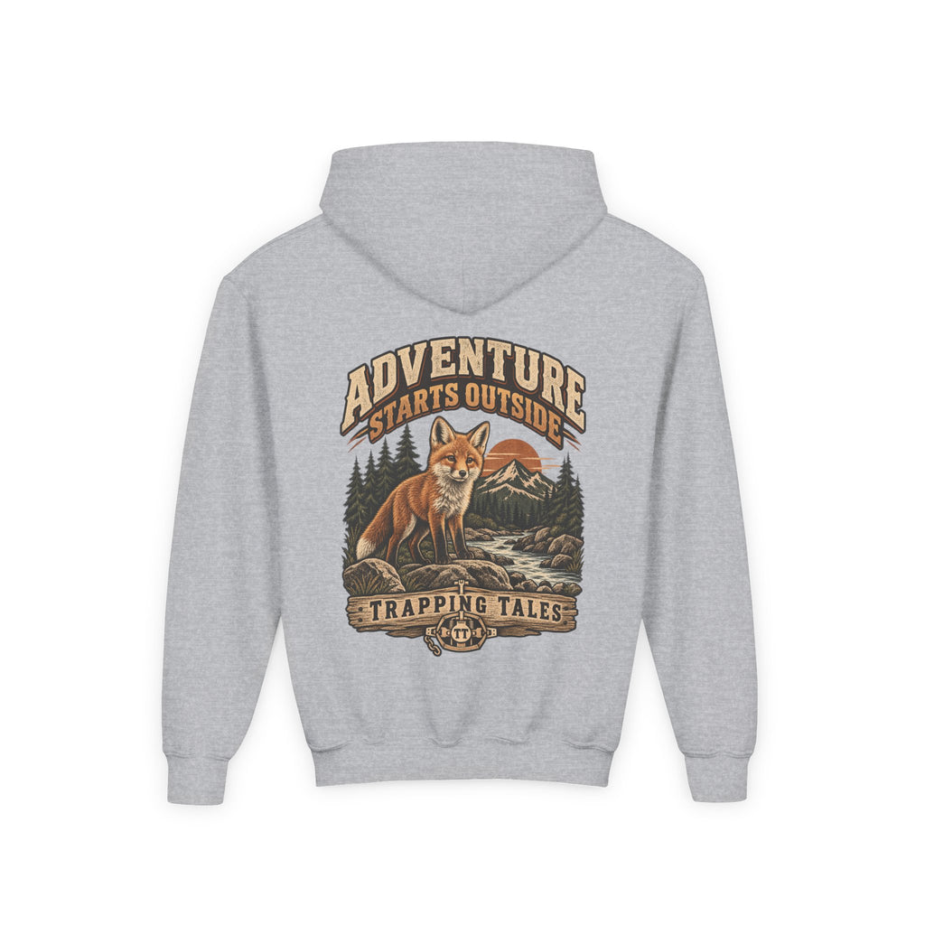 Trapping Tales “Adventure Starts Outside” Youth Hoodie