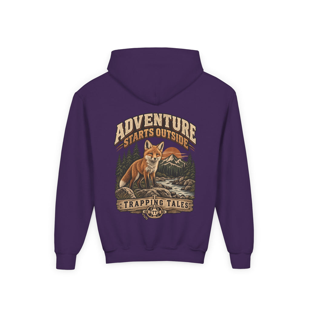 Trapping Tales “Adventure Starts Outside” Youth Hoodie