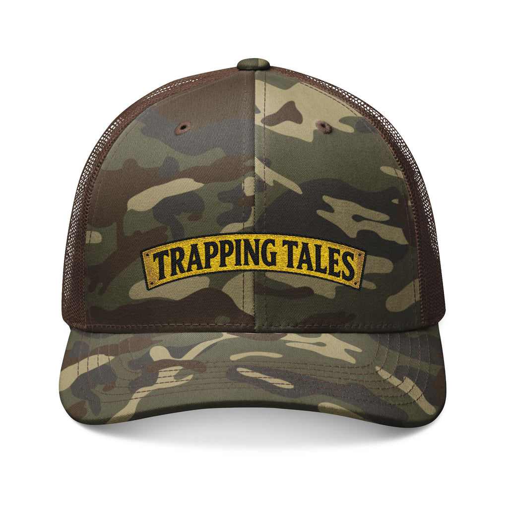 Trapping Tales Camo Banner Trucker Hat