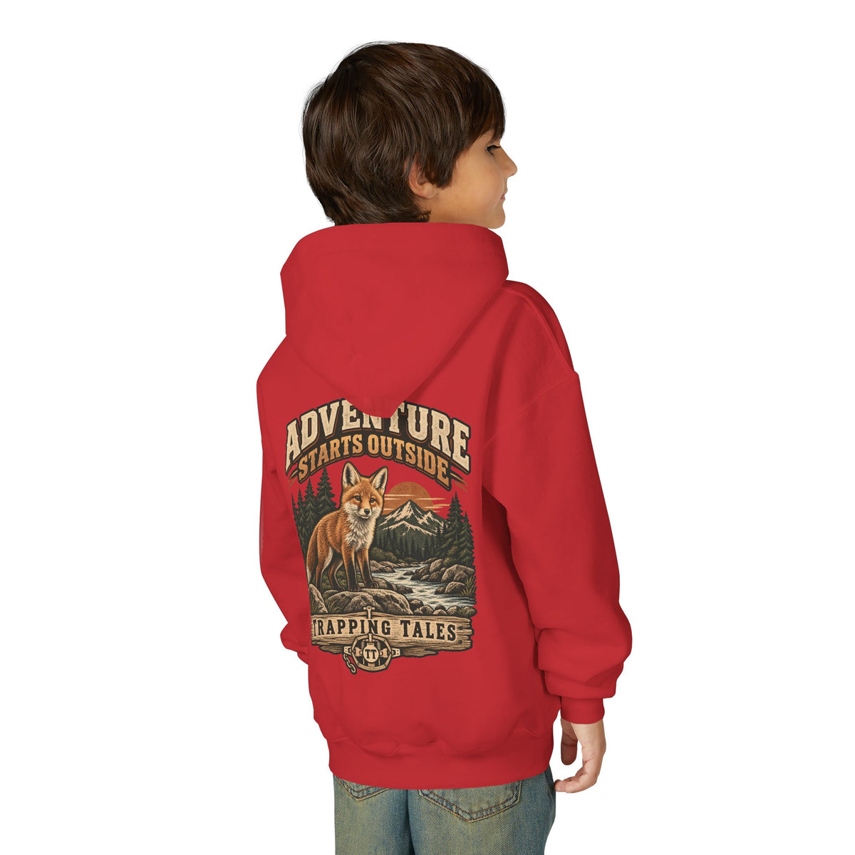 Trapping Tales “Adventure Starts Outside” Youth Hoodie