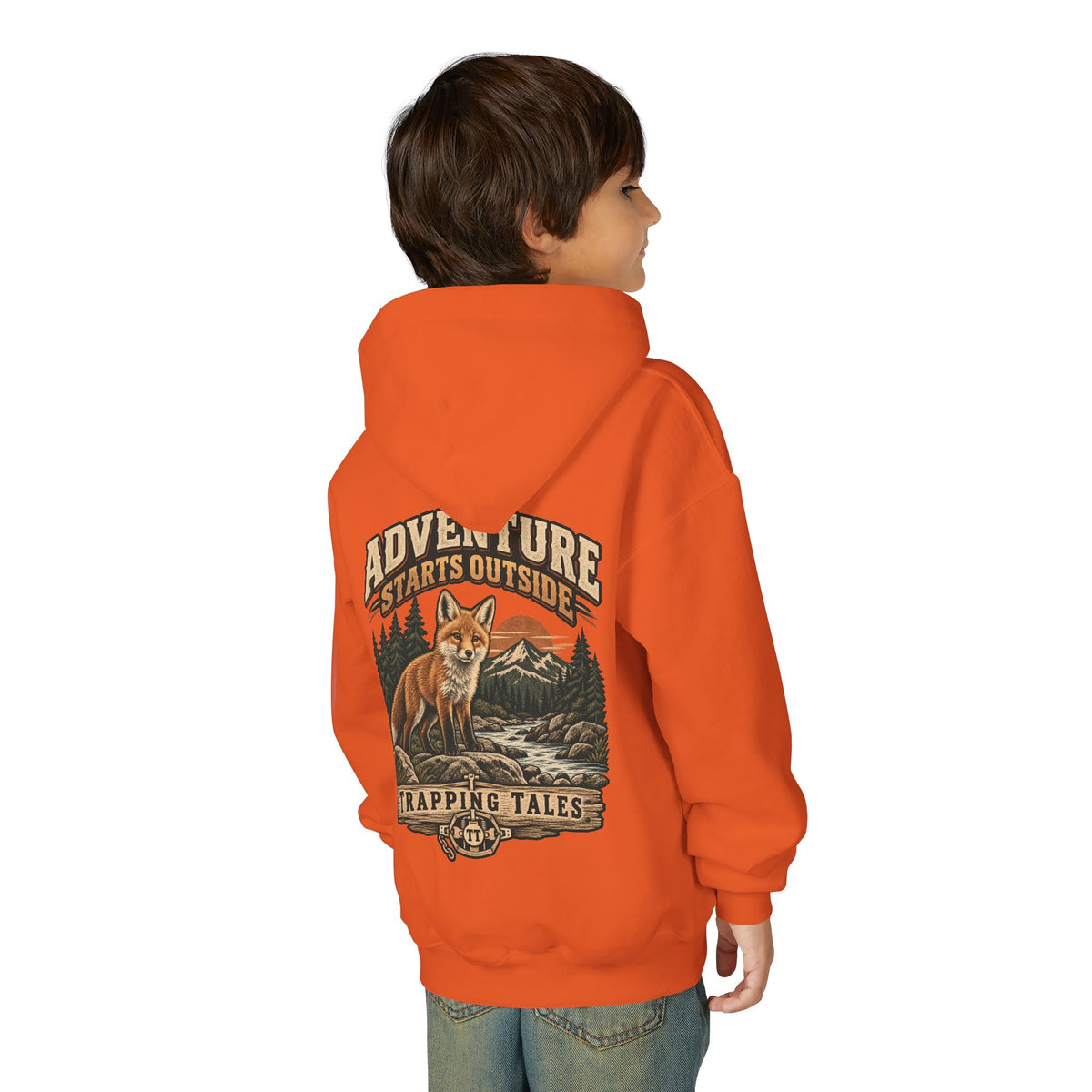 Trapping Tales “Adventure Starts Outside” Youth Hoodie