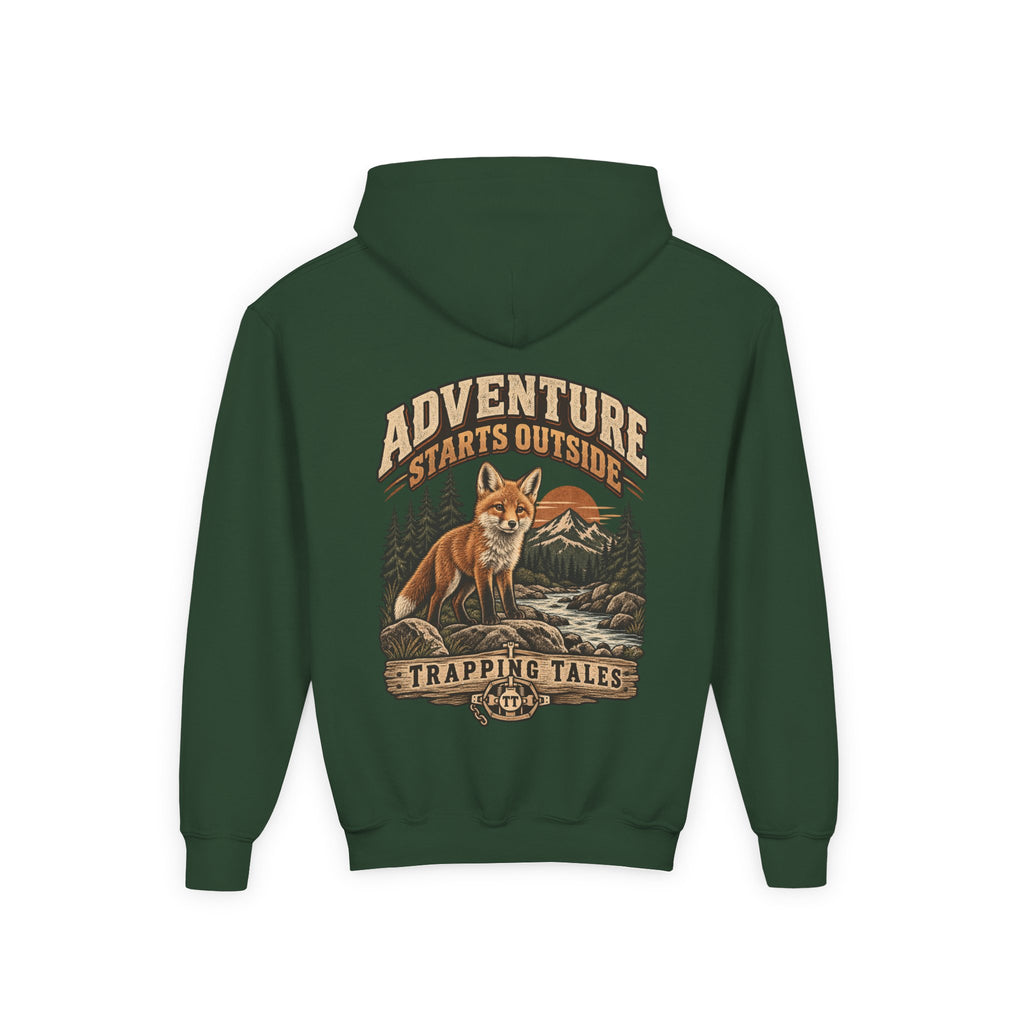 Trapping Tales “Adventure Starts Outside” Youth Hoodie