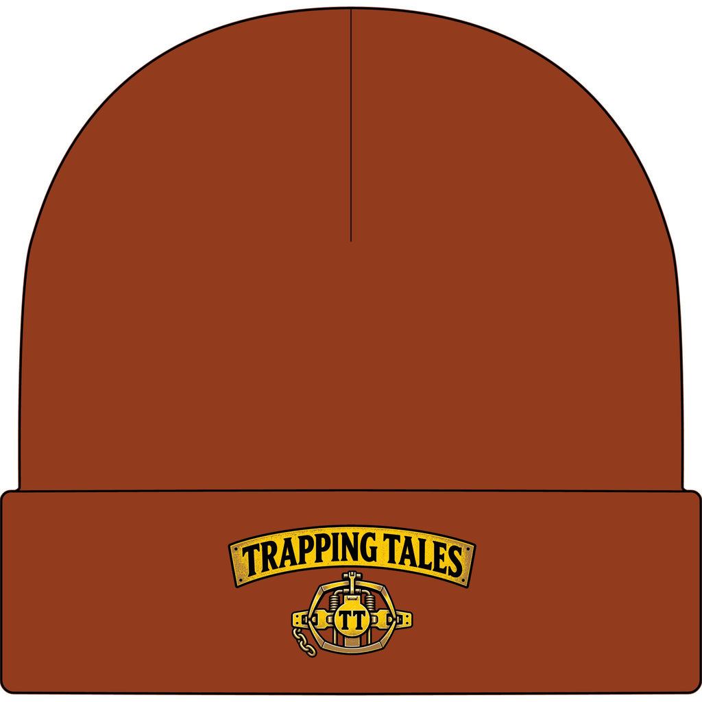 Trapping Tales Embroidered Cuff Beanie