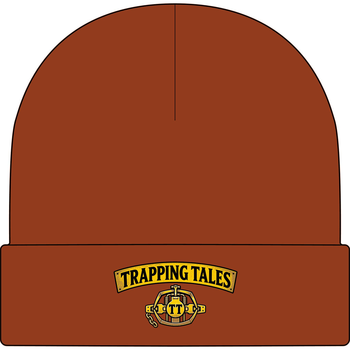 Trapping Tales Embroidered Cuff Beanie