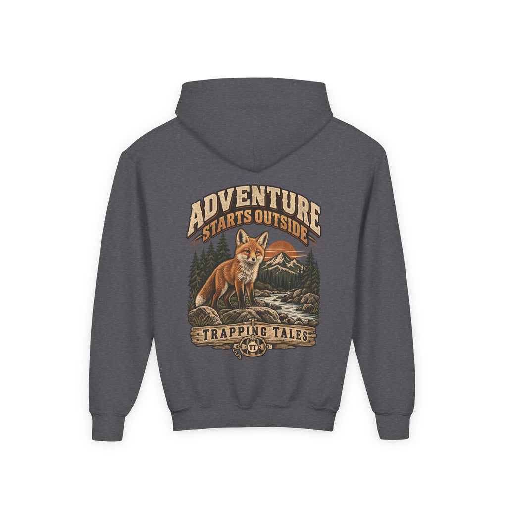 Trapping Tales “Adventure Starts Outside” Youth Hoodie