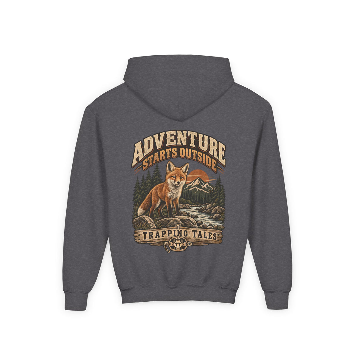 Trapping Tales “Adventure Starts Outside” Youth Hoodie