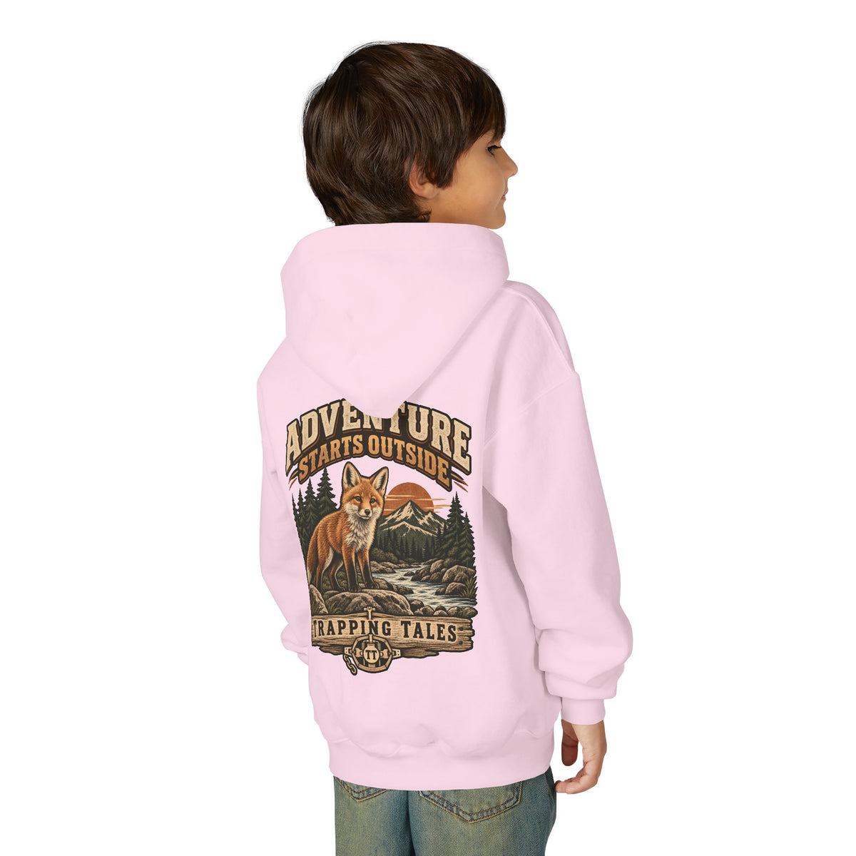 Trapping Tales “Adventure Starts Outside” Youth Hoodie