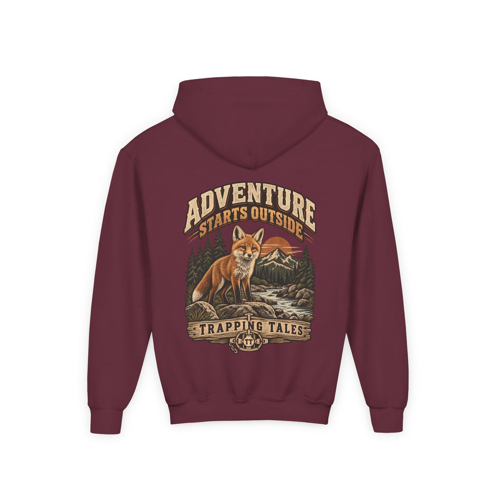 Trapping Tales “Adventure Starts Outside” Youth Hoodie